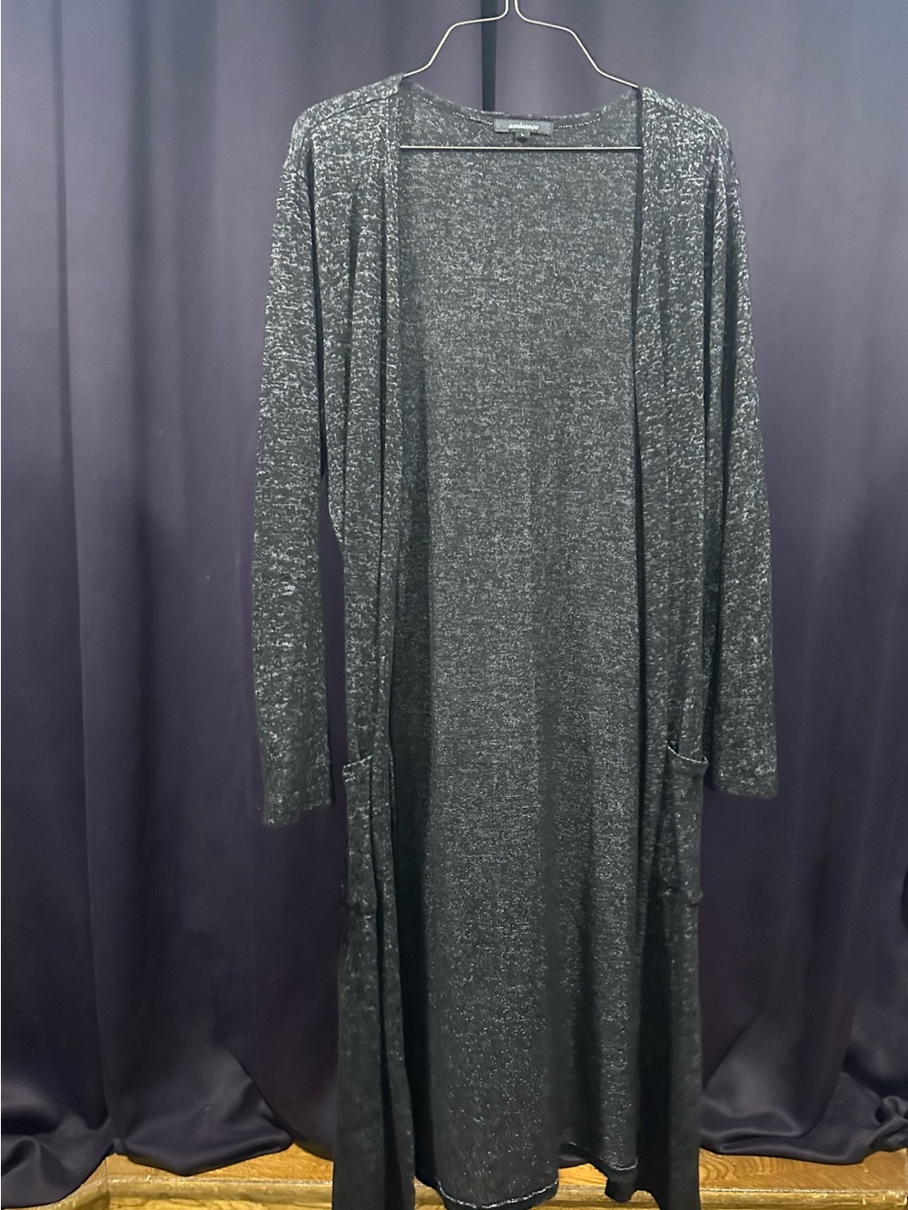 Ambiance charcoal gray cardigan Sz L